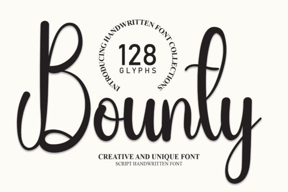 Bounty: A Script Font for Elegant Editorial Design