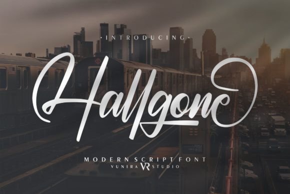 Hallgone: A Modern Script Font for Digital Branding