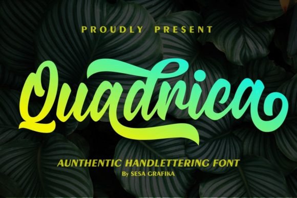 Quadrica: A Retro Script Font for Editorial Personality